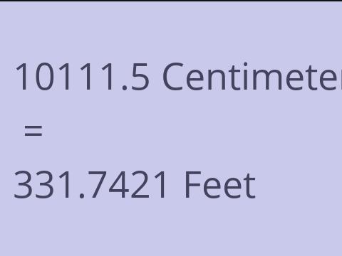 10111.5 CM TO FEET