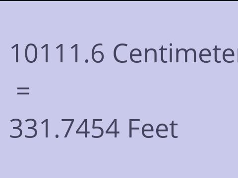 10111.6 CM TO FEET