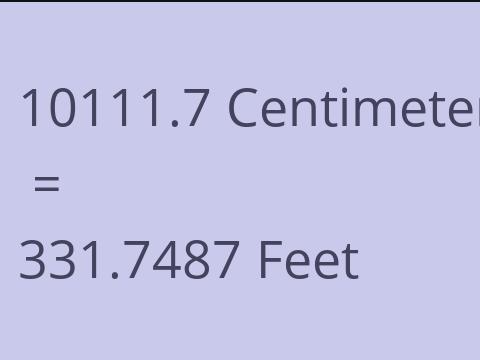 10111.7 CM TO FEET