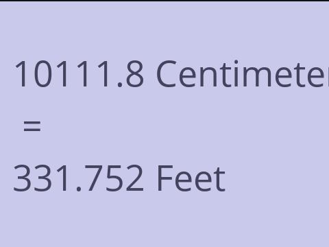 10111.8 CM TO FEET