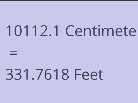 10112.1 CM TO FEET