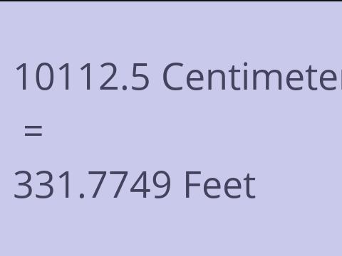 10112.5 CM TO FEET