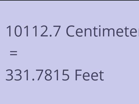 10112.7 CM TO FEET