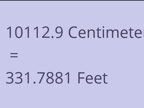 10112.9 CM TO FEET