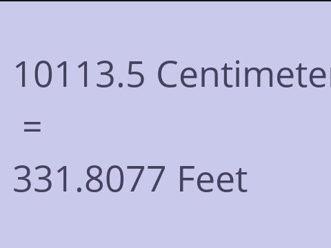 10113.5 CM TO FEET