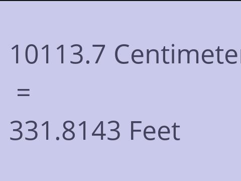 10113.7 CM TO FEET