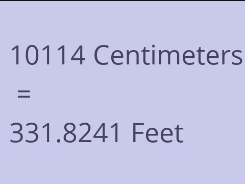 10114 CM TO FEET