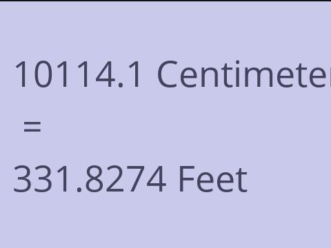 10114.1 CM TO FEET