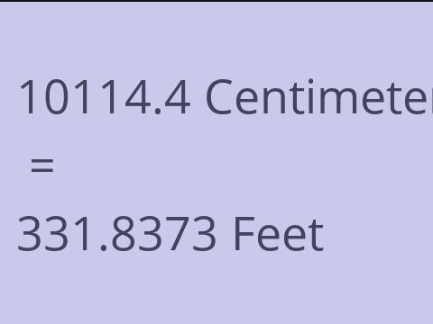 10114.4 CM TO FEET