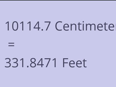 10114.7 CM TO FEET