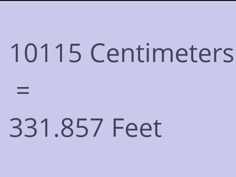 10115 CM TO FEET