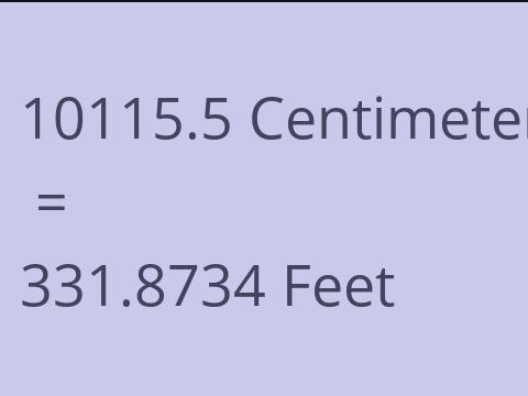 10115.5 CM TO FEET
