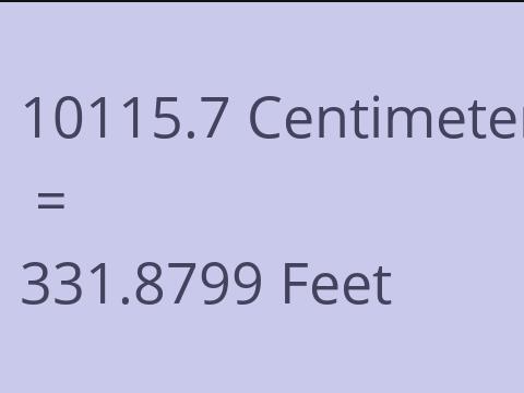 10115.7 CM TO FEET