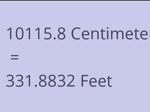 10115.8 CM TO FEET