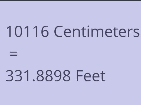 10116 CM TO FEET