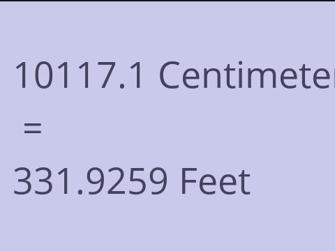 10117.1 CM TO FEET