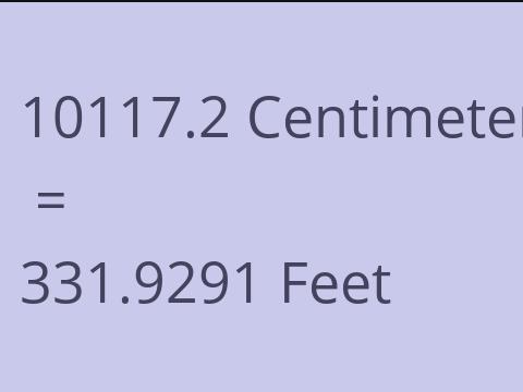 10117.2 CM TO FEET