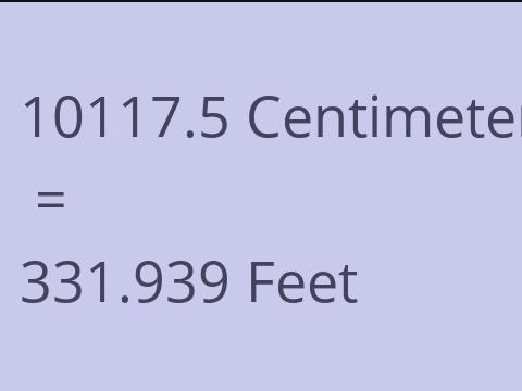 10117.5 CM TO FEET