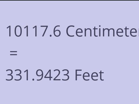 10117.6 CM TO FEET