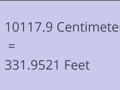 10117.9 CM TO FEET