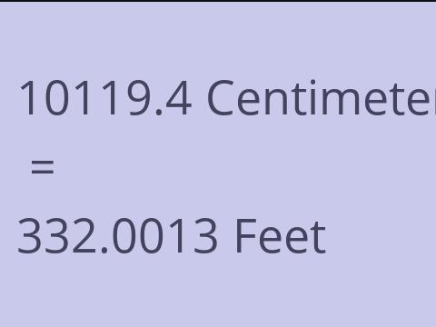 10119.4 CM TO FEET