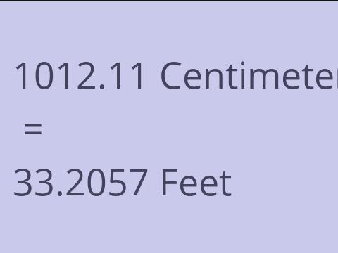 1012.11 CM TO FEET