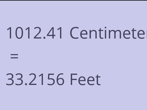 1012.41 CM TO FEET