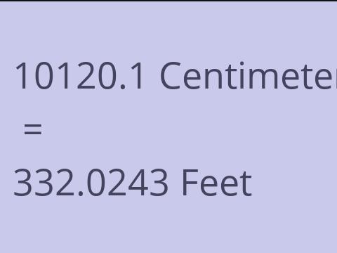 10120.1 CM TO FEET