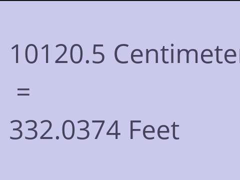 10120.5 CM TO FEET