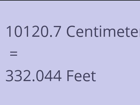 10120.7 CM TO FEET