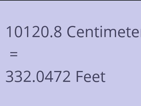 10120.8 CM TO FEET
