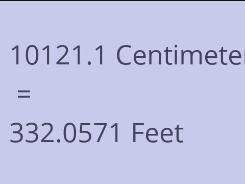 10121.1 CM TO FEET