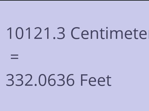 10121.3 CM TO FEET