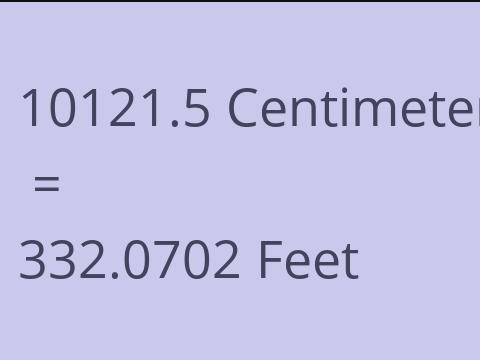 10121.5 CM TO FEET