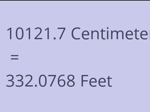 10121.7 CM TO FEET