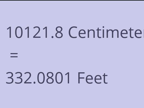 10121.8 CM TO FEET