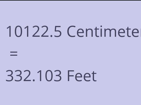 10122.5 CM TO FEET