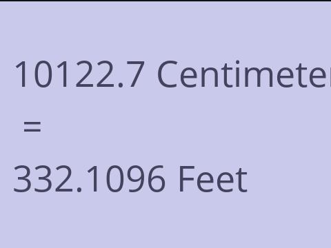 10122.7 CM TO FEET