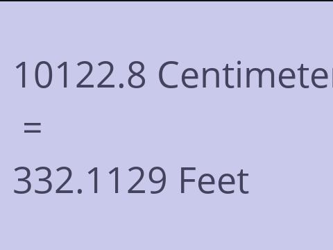 10122.8 CM TO FEET