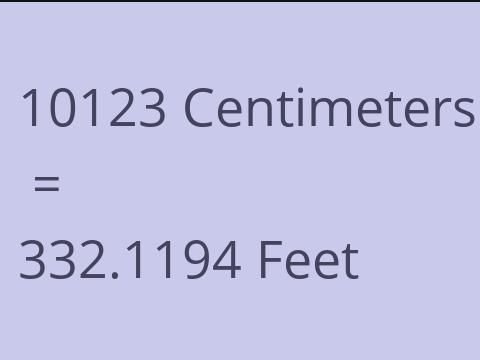 10123 CM TO FEET