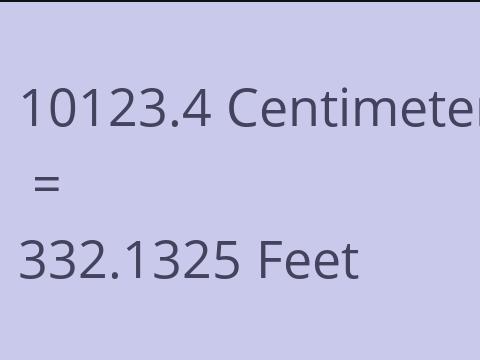 10123.4 CM TO FEET