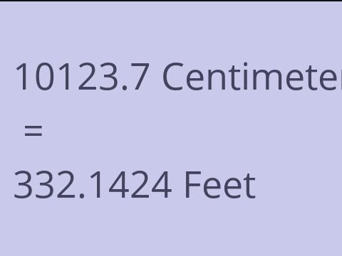 10123.7 CM TO FEET