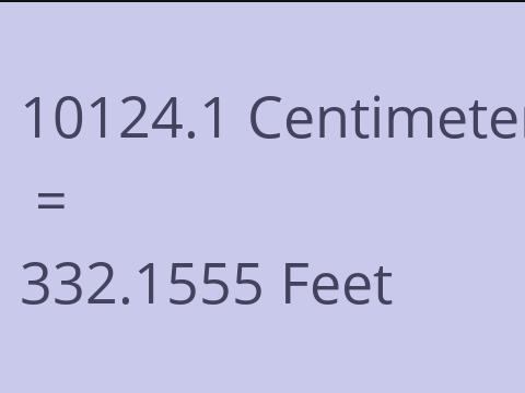 10124.1 CM TO FEET
