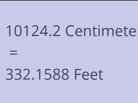 10124.2 CM TO FEET