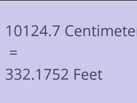 10124.7 CM TO FEET