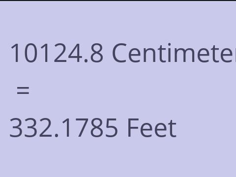 10124.8 CM TO FEET