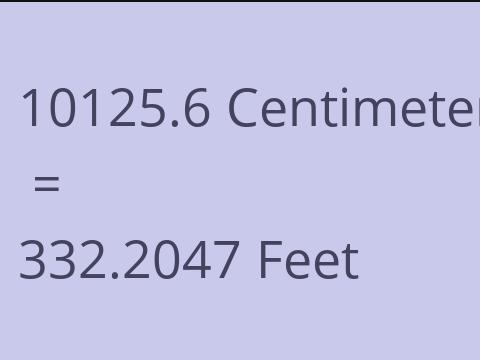 10125.6 CM TO FEET