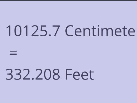 10125.7 CM TO FEET