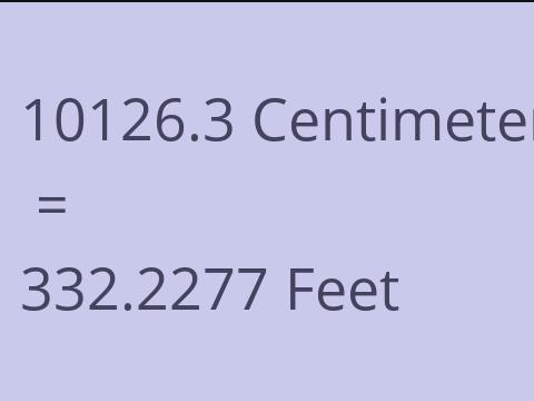 10126.3 CM TO FEET