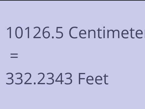 10126.5 CM TO FEET